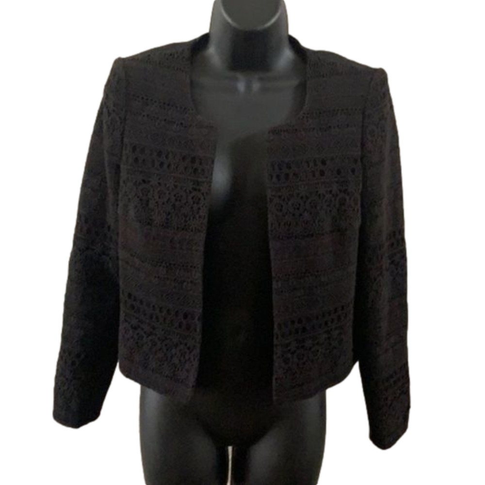 𝅺H&M Crochet Crop Jacket Blazer Coat 🖤